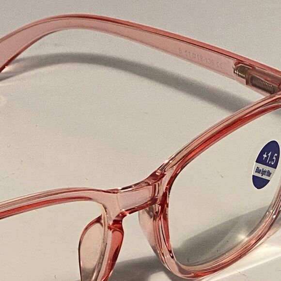 1507 Colette 1.50 Pink Reading Glasses Soft Butterfly Readers NWT - Picture 7 of 9
